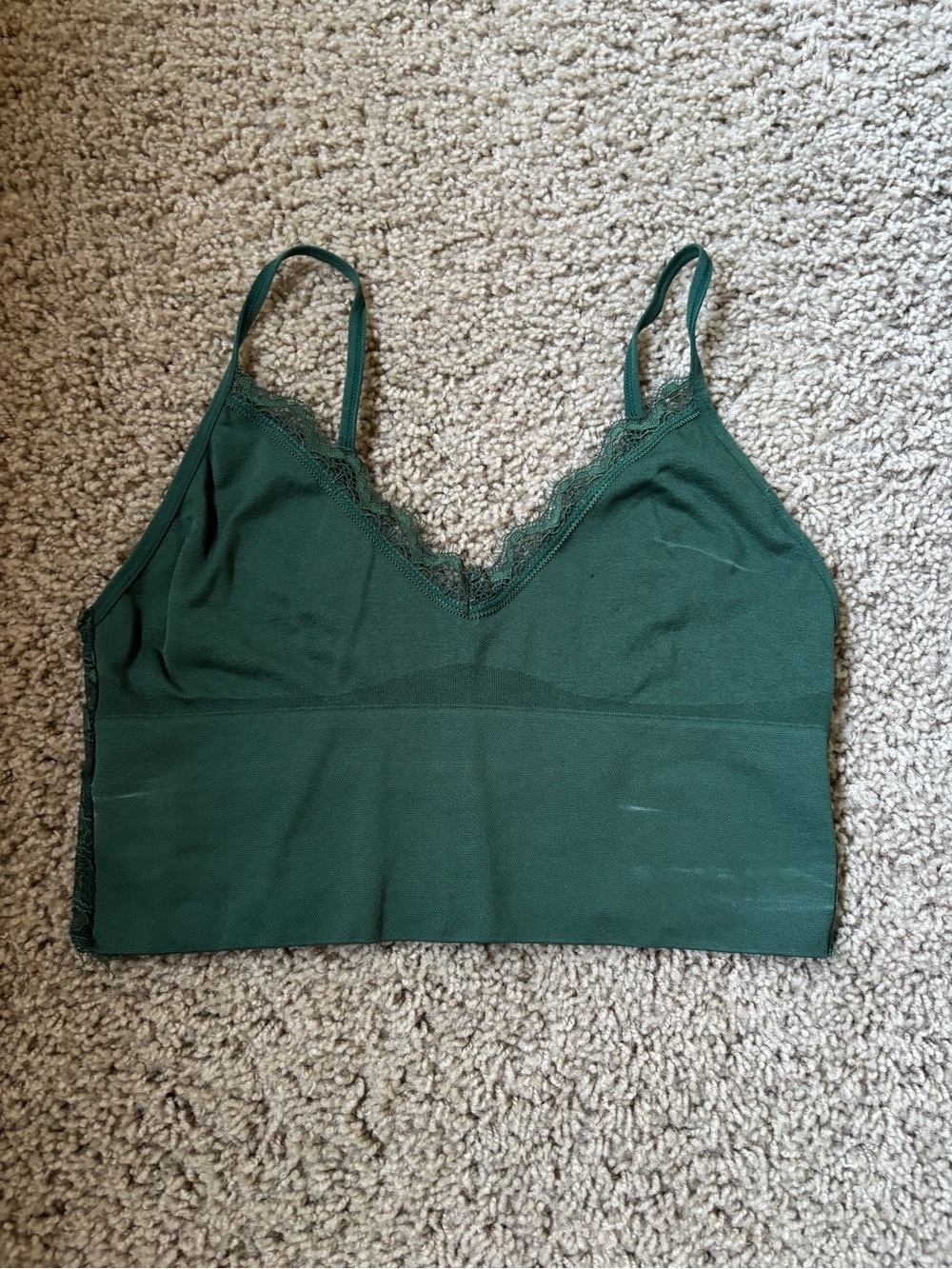 Green Lace-Trim Bralette - Women Intimates